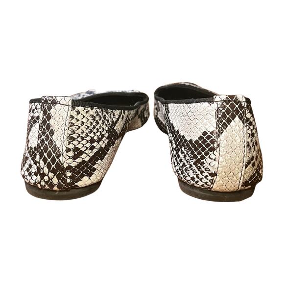 Bamboo Snakeskin Print Pointed Toe Flats 7.5 Loafers Y2K Slip On Shoe mobwife - Picture 8 of 11